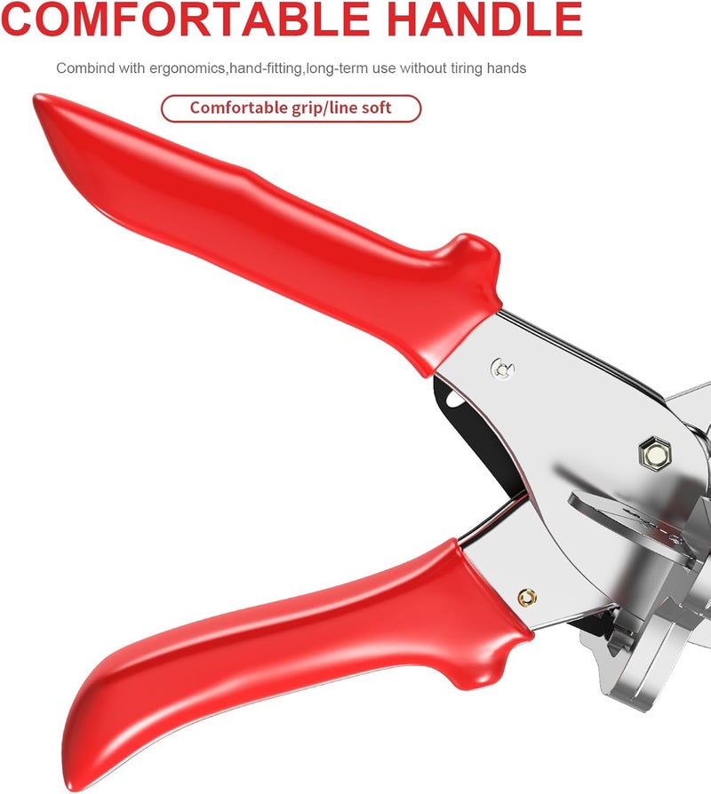 GARTOL Miter Shears 22.5°-135° Adjustable – Precision Angle Cutter for Molding, Shoe Molding, Quarter Round, PVC, Wood Trim, MDF, Heavy-Duty Multi-Angle Cutting Tool with SK5 Steel Blade & Spare Blade - Image 4